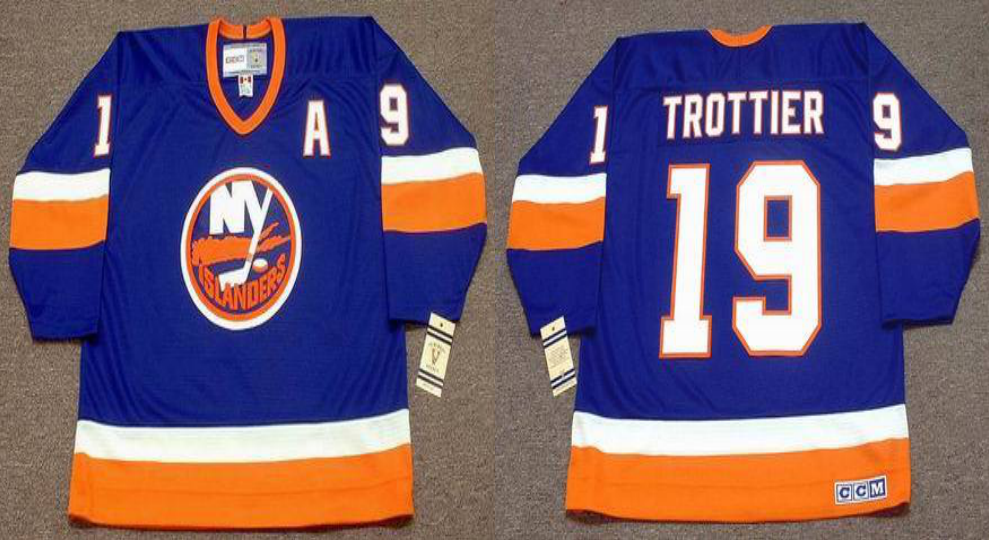 2019 Men New York Islanders 19 Trottier blue CCM NHL jersey